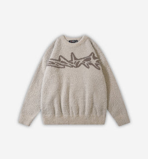 "Cipher" Jacquard Knit Sweater