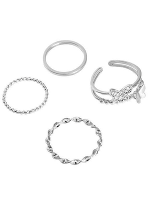 4 pcs Papillon Décor Simple Anneau