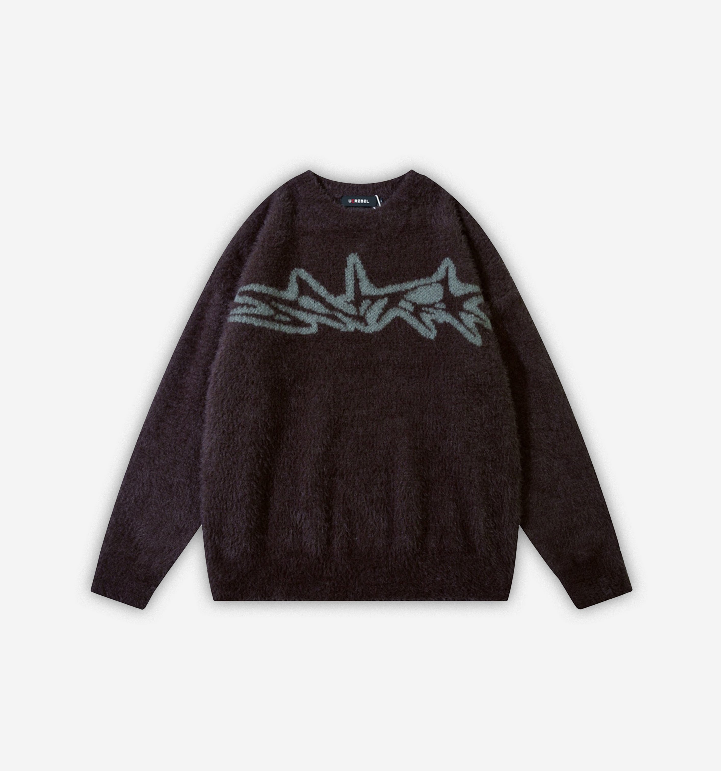 "Cipher" Jacquard Knit Sweater