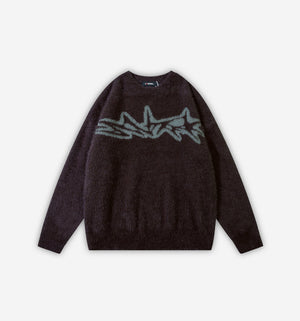 "Cipher" Jacquard Knit Sweater