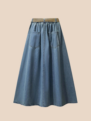 , Y2K skirt styled with a crop top