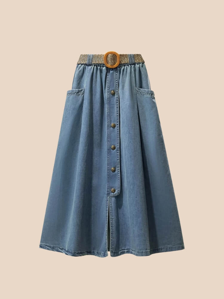 , Y2K skirt styled with a crop top