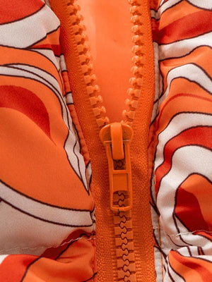 All Over Print Lapel Neck Sleeveless Jacket