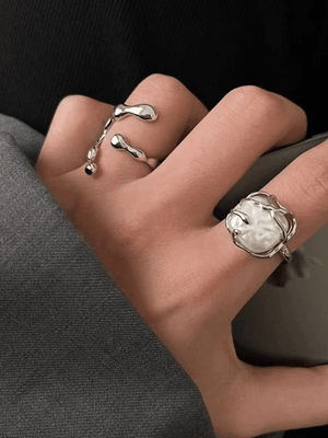 Anneau de manchette géométrique irrégulier