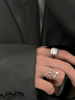 Anneau de manchette géométrique irrégulier