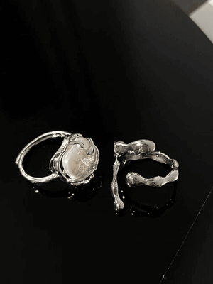 Anneau de manchette géométrique irrégulier