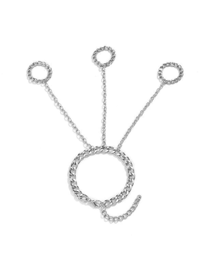 Anneau de mitaines à détail de chaîne pour hommes