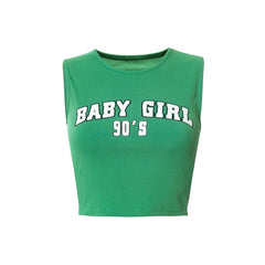 Baby Girl 90's Crop Top-Crop Tops-MAUV STUDIO-STREETWEAR-Y2K-CLOTHING