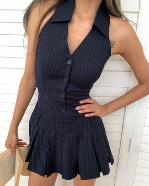 Baby Lies Halter Striped Dress