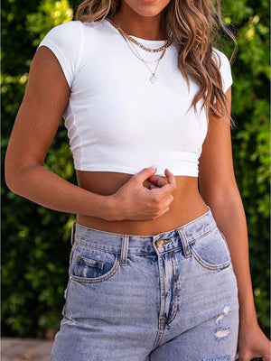 Backless Cropped Tank Top