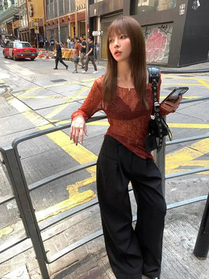 Baddie Lace Sheer Top – MAUVSTUDIO®