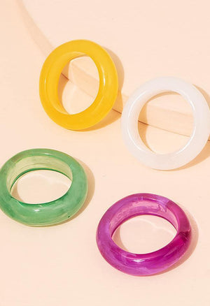 Bague Acrylique Colorée
