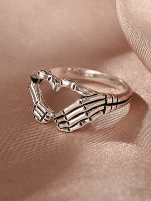 Bague Crâne Motif Coeur
