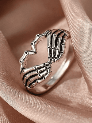Bague Crâne Motif Coeur