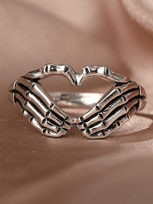 Bague Crâne Motif Coeur