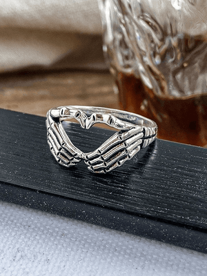 Bague Crâne Motif Coeur