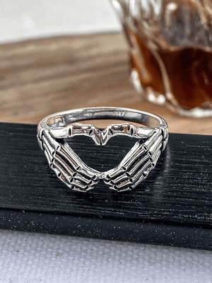 Bague Crâne Motif Coeur