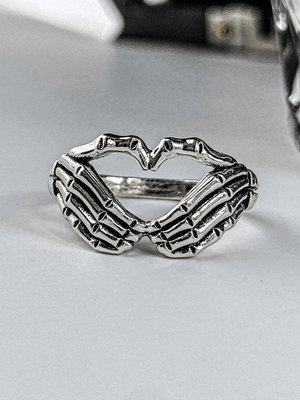 Bague Crâne Motif Coeur