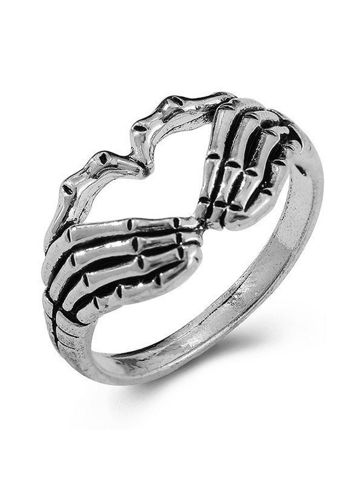 Bague Crâne Motif Coeur