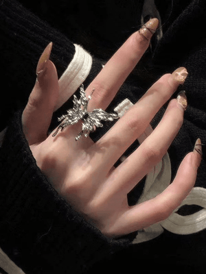 Bague Motif Papillon Fée Grunge