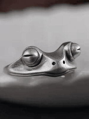 Bague manchette design grenouille vintage