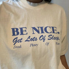 Be Nice T-Shirt-T-Shirts-MAUV STUDIO-STREETWEAR-Y2K-CLOTHING