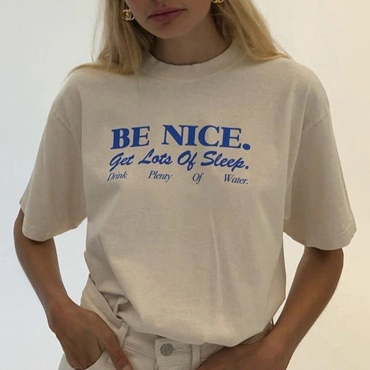 Be Nice T-Shirt-T-Shirts-MAUV STUDIO-STREETWEAR-Y2K-CLOTHING