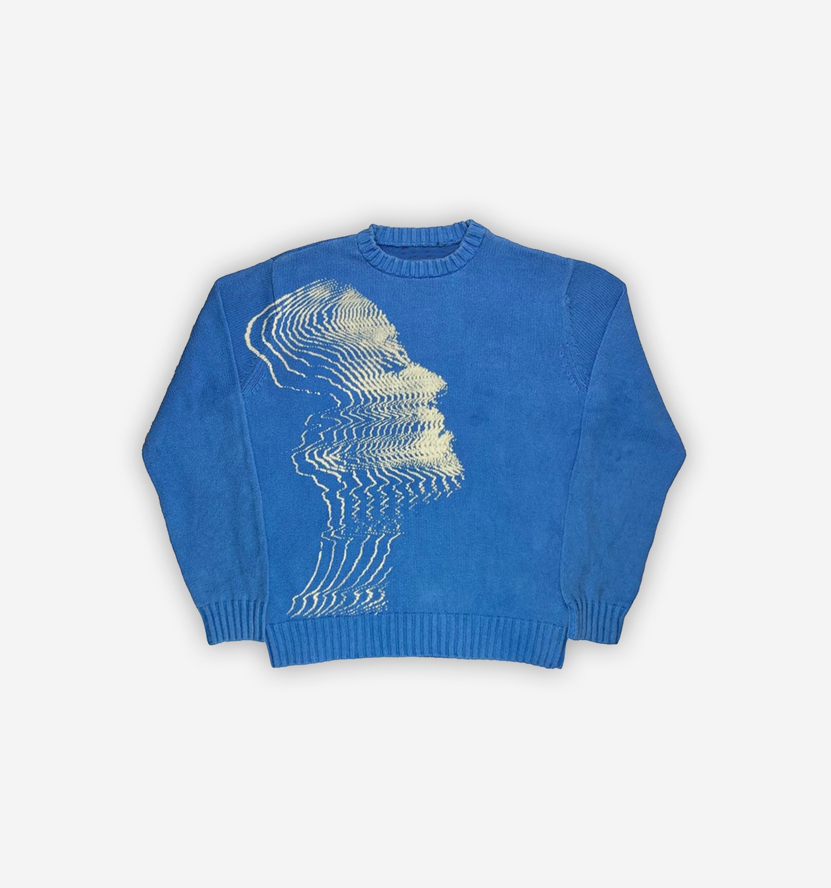 "Blue Memory" Knit Sweater