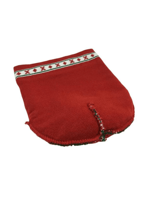 Bonnet de Noël tricoté à pompons en jacquard