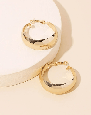 Boucle d'Oreille Brillante Géométrique Minimalisme