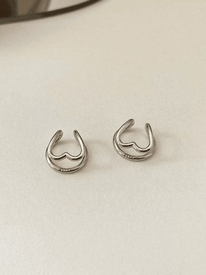 Boucle d'Oreille Manchette Décor Coeur