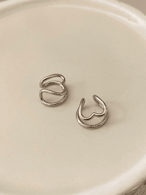 Boucle d'Oreille Manchette Décor Coeur