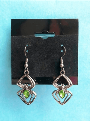 Boucles d'Oreilles Araignée Gothique Strass