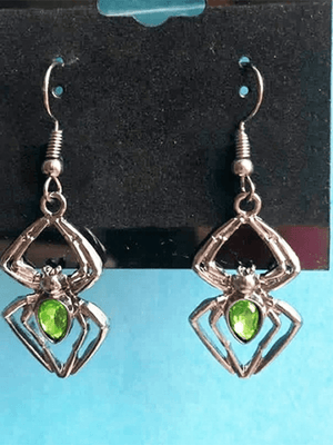 Boucles d'Oreilles Araignée Gothique Strass