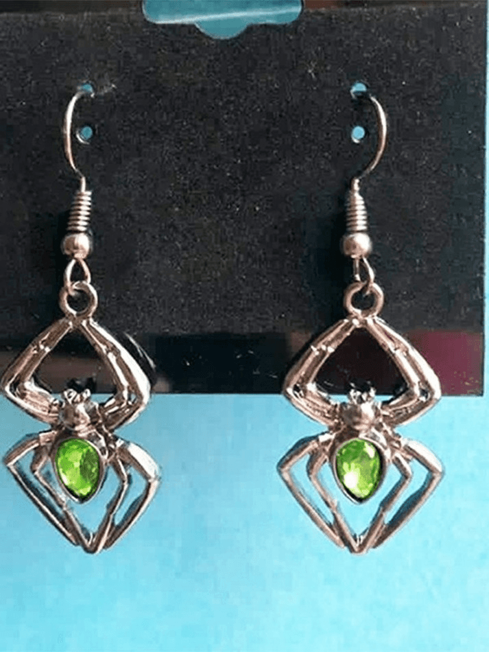 Boucles d'Oreilles Araignée Gothique Strass