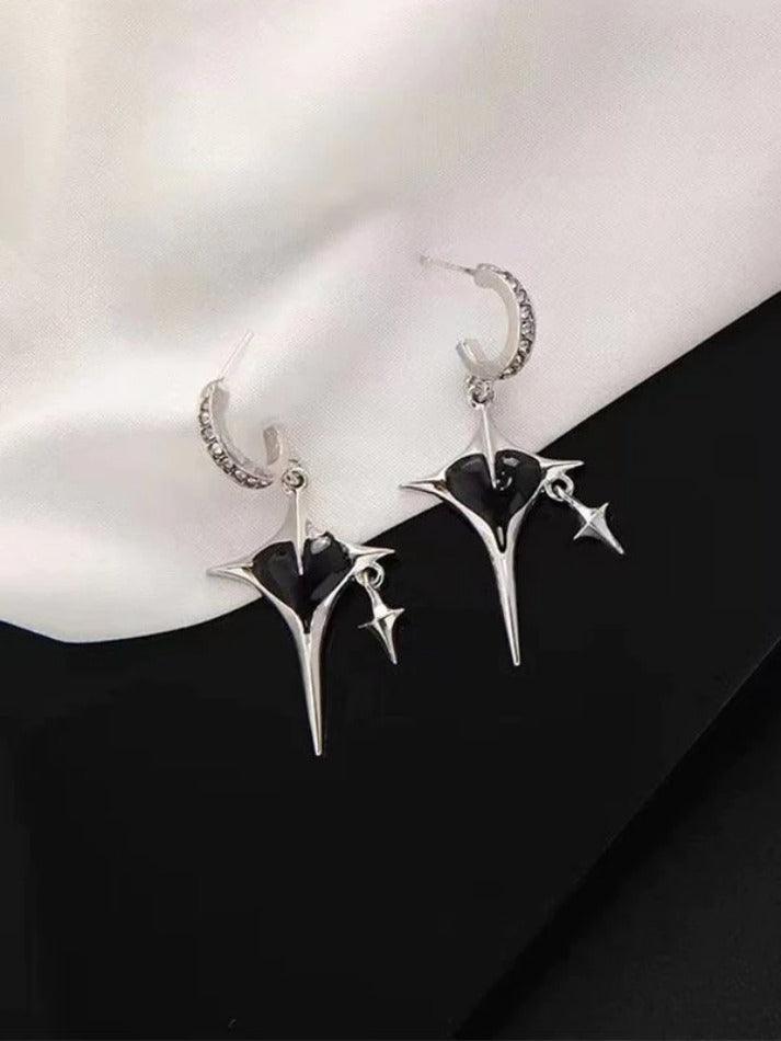 Boucles d'Oreilles Astral Star Heart Charm-Earrings-MAUV STUDIO-STREETWEAR-Y2K-CLOTHING