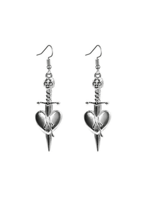 Boucles d'Oreilles Coeur Poignard