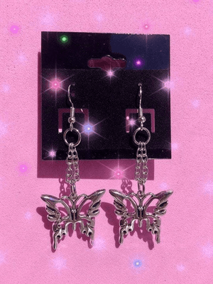 Boucles d'Oreilles Papillon Vintage