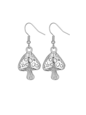 Boucles d'Oreilles Pendantes Champignon Vintage