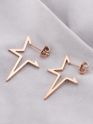 Boucles d'Oreilles Pendantes Irrégulières Chunky Star