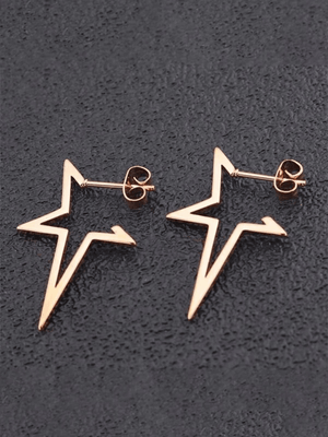 Boucles d'Oreilles Pendantes Irrégulières Chunky Star