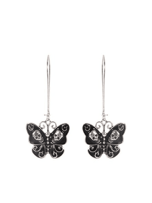 Boucles d'Oreilles Tête de Mort Papillon
