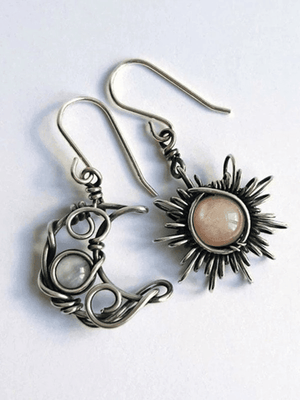 Boucles d'oreilles pendantes Boho Sun Moon