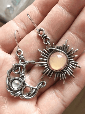 Boucles d'oreilles pendantes Boho Sun Moon