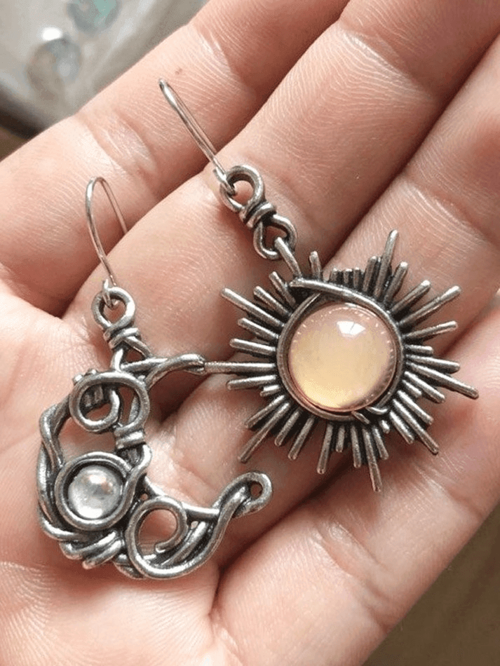 Boucles d'oreilles pendantes Boho Sun Moon