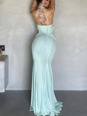 Butterfly Cut Out Maxi Dress view 2 | MAUVSTUDIO®