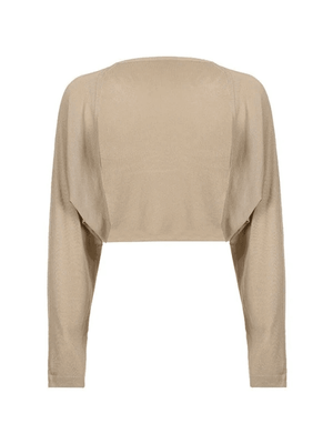 Cardigan court à manches longues simple