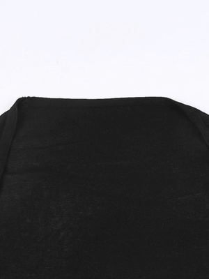 Cardigan court à manches longues simple