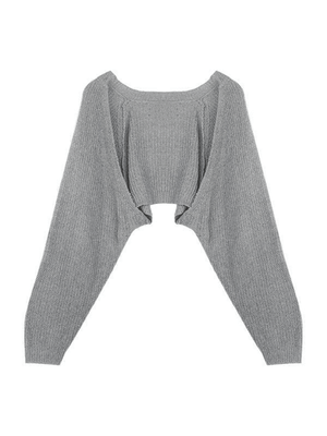 Cardigan en tricot boléro ouvert sur le devant