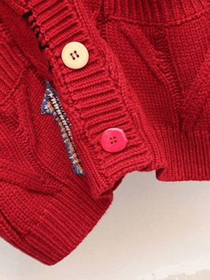 Cardigan oversize en tricot brodé